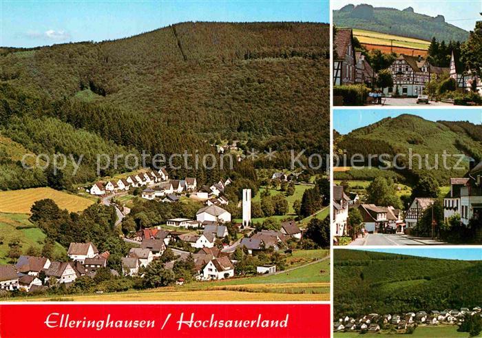 Elleringhausen Sauerland Gesamtansicht Kirche Platz