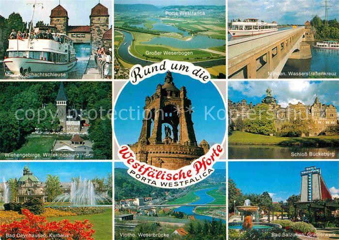 Porta Westfalica Minden Schachtschleuse Wasserstrassenkreuz Vlotho Weserbruecke