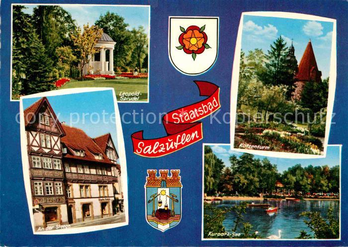 Bad Salzuflen Katzenturm Leopold Sprudel An der Steege Kurpark See