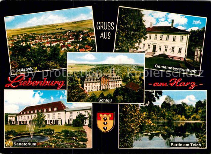 Liebenburg Teilansicht Sanatorium Partie amTeich Gemeindeverwaltung