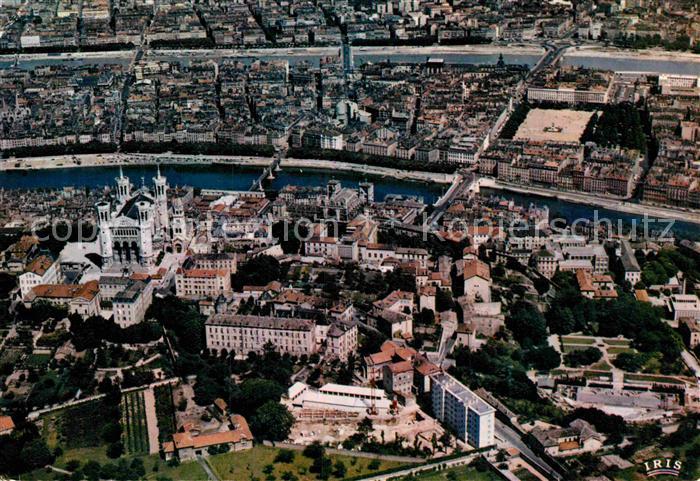 Lyon France Fliegeraufnahme Notre-Dame Fourviere Saone Rhone