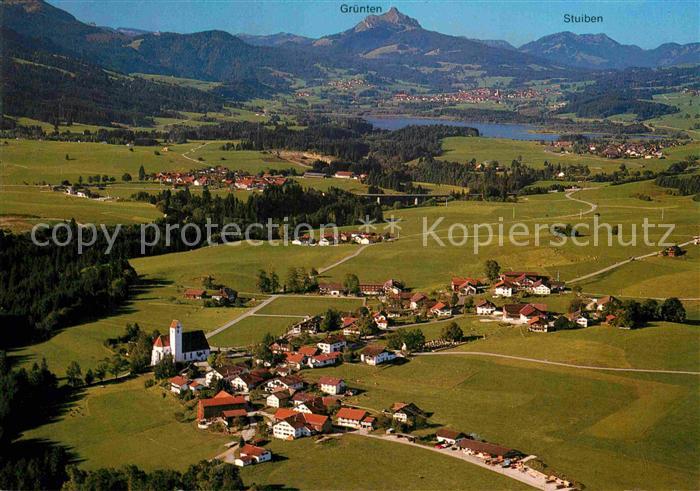 Maria Rain Allgaeu Gruentensee Stuiben Fliegeraufnahme