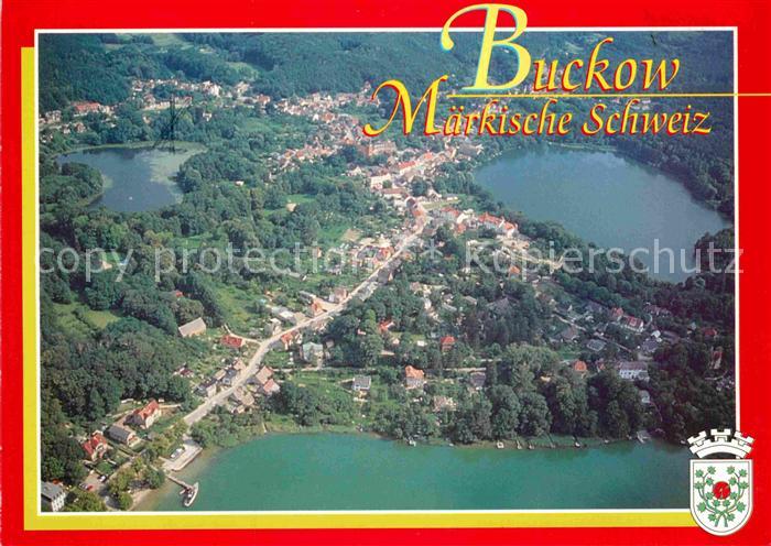 Buckow Maerkische Schweiz Fliegeraufnahme Schermuetzelsee Griepensee Buckowsee
