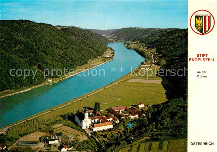 Engelhartszell Donau Oberoesterreich Fliegeraufnahme Trappistenkloster