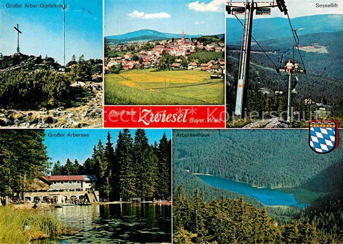 Zwiesel Niederbayern Sessellift Grosser Arber-Gipfelkreuz Arberseehaus