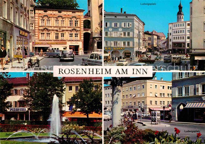 Rosenheim Bayern Ludwigsplatz Mitterntor Salinengarten