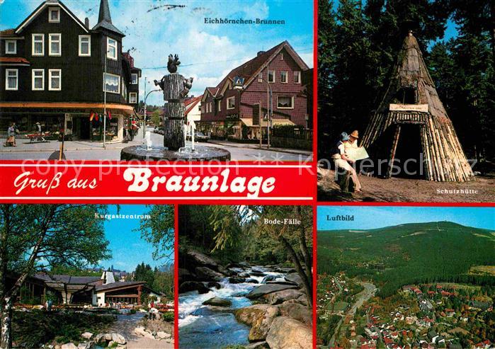 Braunlage Eichhoernchen-Brunnen Bode-Faelle Fliegeraufnahme