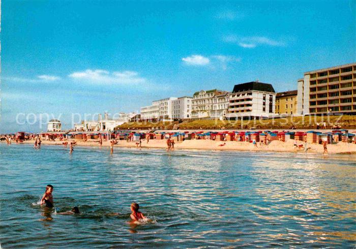 BORKUM Nordseebad Niedersachsen Strand Hotelfront
