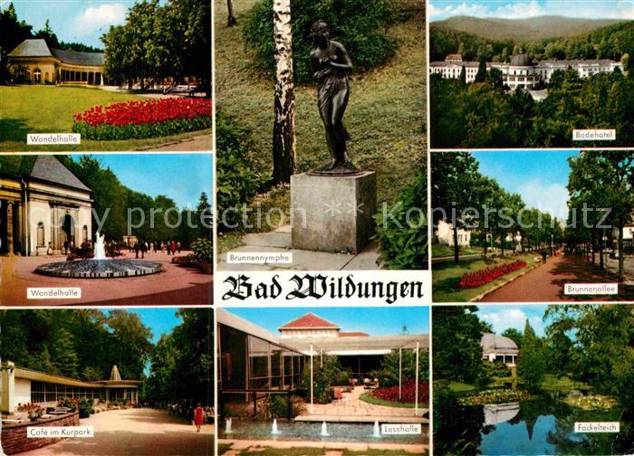 Bad Wildungen Brunnennymphe Fackelteich Lesehalle Cafe