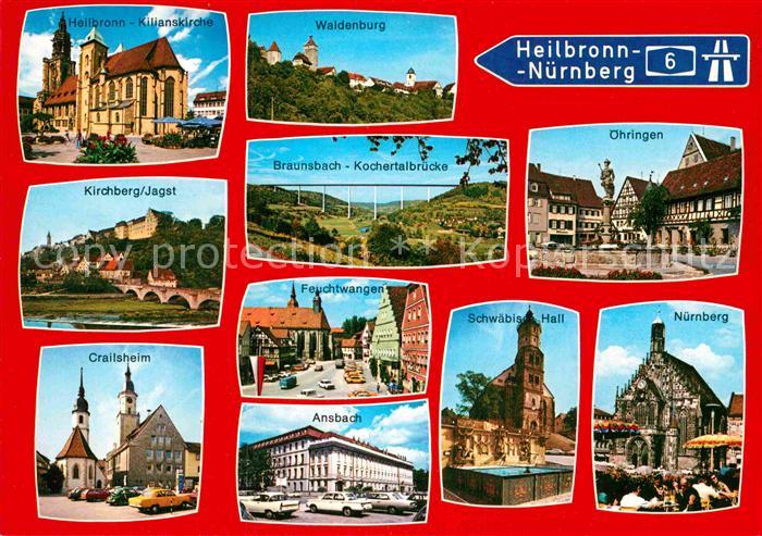 Autobahn Heilbronn-Nuernberg Waldenburg Ansbach Crailsheim oehringen