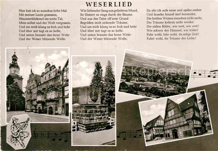 Liederkarte Weserlied Rinteln