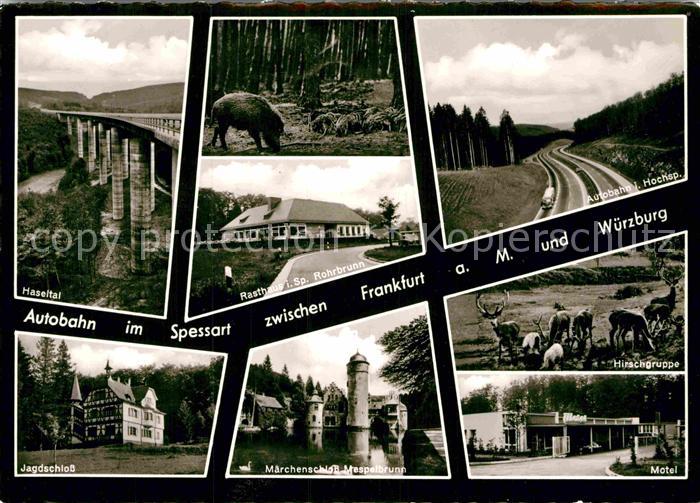 Autobahn Spessart Haseltal Rasthaus Rohrbrunn Jagdschloss Motel