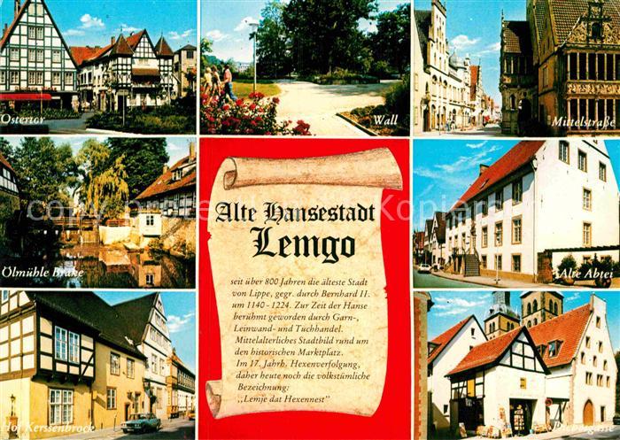 Lemgo Lippe NRW Ostertor Mittelstrasse Wall Hof Kerstenbrock Alte Abtei oelmuehl