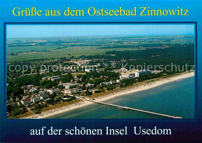 Zinnowitz Ostseebad Fliegeraufnahme Strand