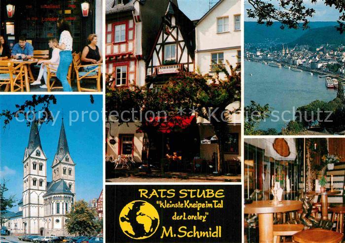 Boppard Rhein Ratsstube kleinste Kneipe im Tal der Loreley Kirche