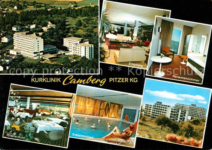 Camberg Bad Kurklinik Pitzer KG Empfang Schwimmbad Speiseraum Patientenzimmer
