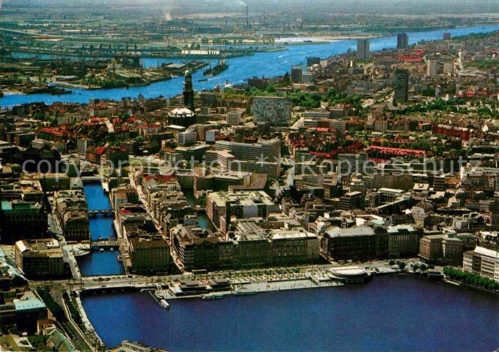 HAMBURG  CITY Fliegeraufnahme Jungfernstieg