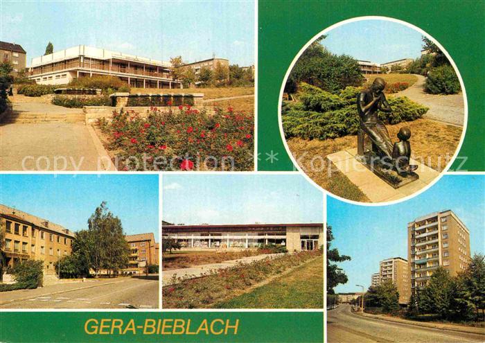 Bieblach HO Wismut Gaststaette Gruene Mulde Plastik Johannes R Becher Strasse Be