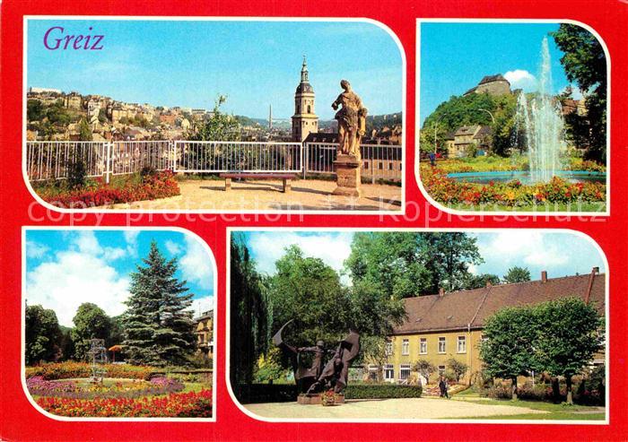 Greiz Thueringen Schanzengarten Oberes Schloss Karl Liebknecht Platz Goethepark