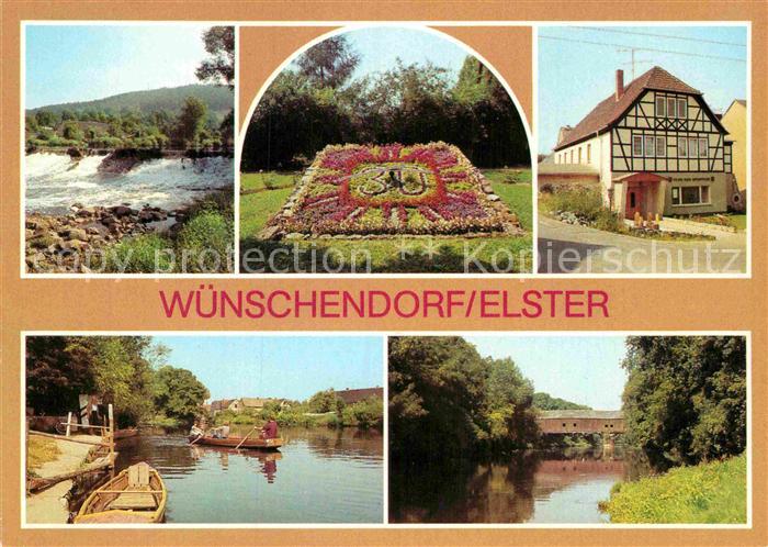 Wuenschendorf Elster Elsterwehr Blumenuhr Club der Sportler Gondelstation Alte H