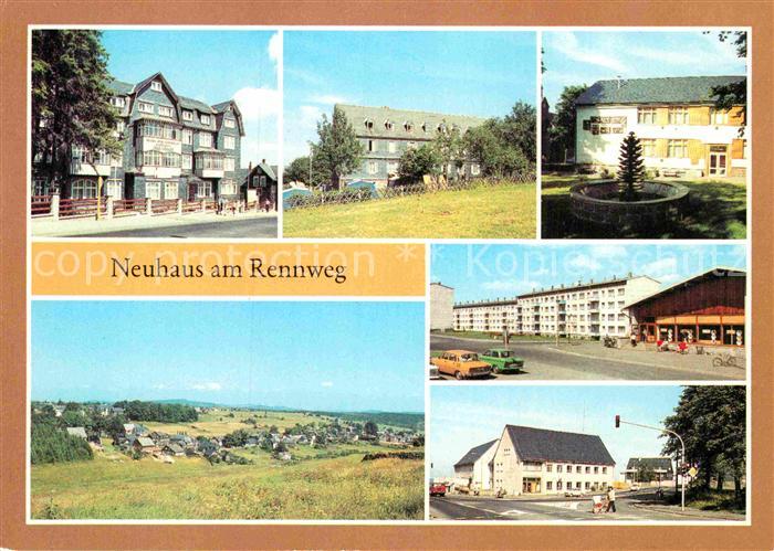 Neuhaus Rennweg Erholungsheim Jugendherberge Brunnen Konsumkaufhalle Kreuzung Ei