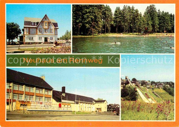 Neuhaus Rennweg HO Gaststaette Waldbad Kreiskulturhaus Schanzenanlage im Gruendl