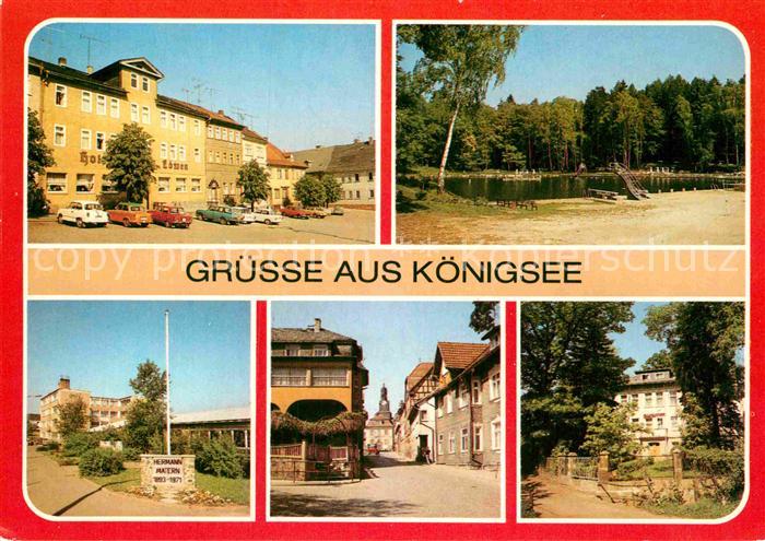 Koenigsee Thueringen Markt Waldseebad Oberschule Schmidtenstrasse Diaet Kurheim