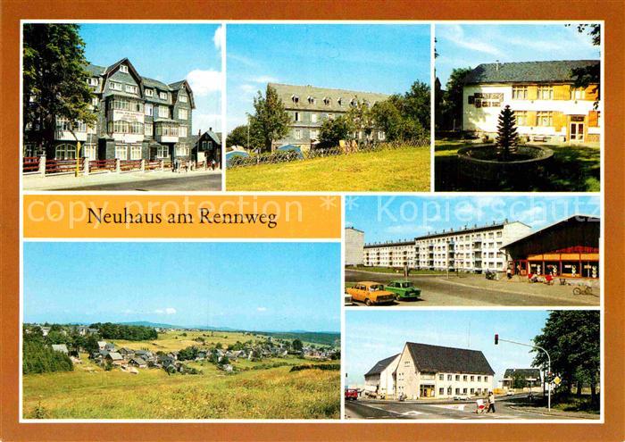 Neuhaus Rennweg Erholungsheim Jugendherberge Brunnen Konsumkaufhalle Kreuzung Ei