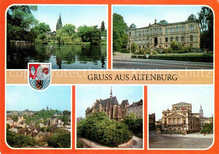 Altenburg Thueringen Kleiner Teich Lindenau Museum Schlosskirche Theater
