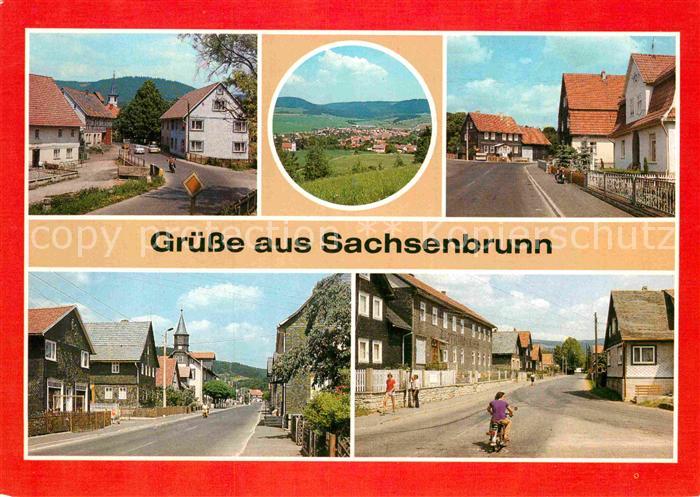Sachsenbrunn Teilansichten Erholungsort Strassenpartie