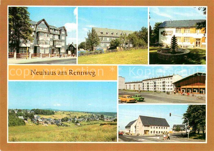 Neuhaus Rennweg Erholungsheim Jugendherberge Brunnen Konsumkaufhalle Kreuzung Ei