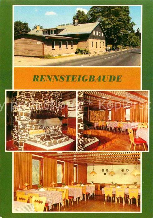 Neuhaus Rennweg Rennsteigbaude Kamin Gaststaette
