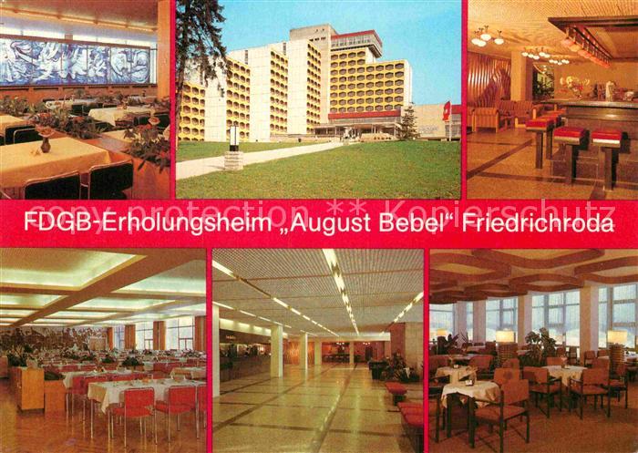 Friedrichroda Urlauberrestaurant August Bebel Heim Hallenbar Speisesaal Empfangs