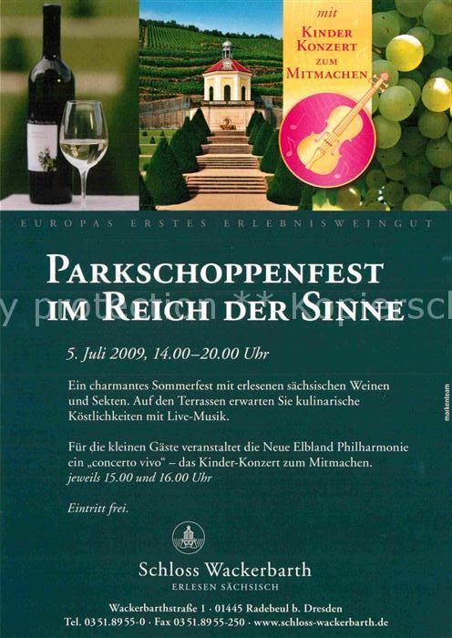 Radebeul Parkschoppenfest im Reich der Sinne Weingut Schloss Wackerbarth