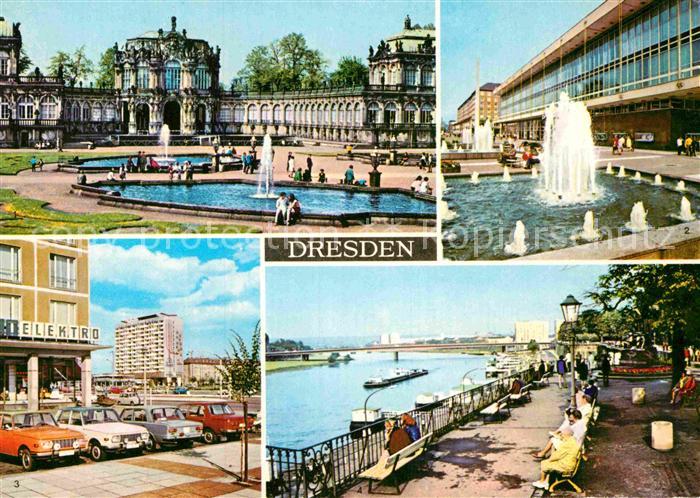DRESDEN Elbe Zwinger Kulturpalast Pirnaischer Platz Bruehlsche Terrasse