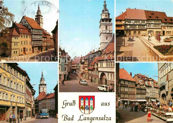Bad Langensalza Vor dem Schlosse Kornmarkt Bonifaciusgasse Marktkirche Marktstra
