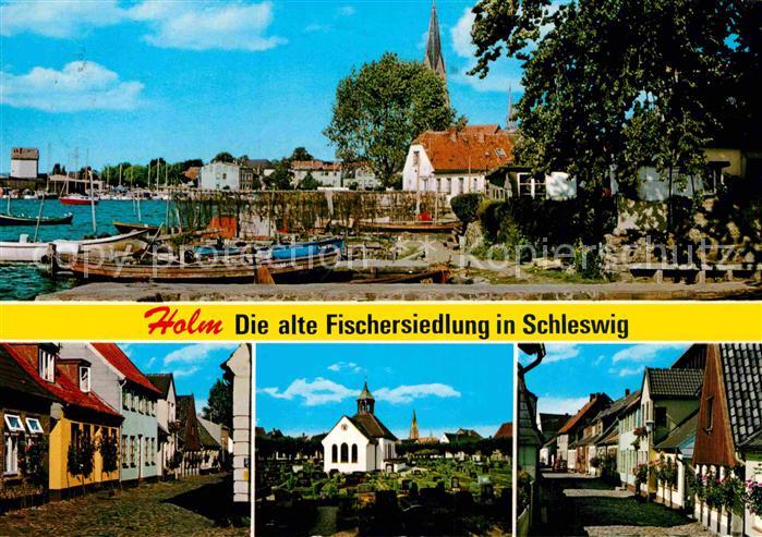 Schleswig Holstein Holm Alte Fischersiedlung Hafen Ortsmotive Kirche