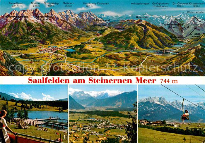 Saalfelden Steinernes Meer und Umgebung Alpenpanorama Hohe Tauern Kitzsteinhorn