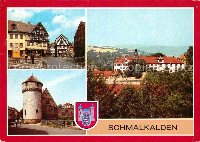 Schmalkalden Thueringen Altmarkt Pulverturm Schloss Wilhelmsburg