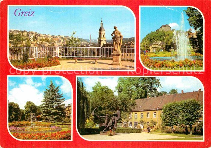 Greiz Thueringen Schanzengarten Oberes Schloss Karl Liebknecht Platz Goethepark