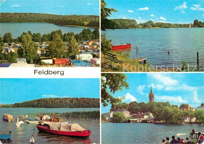 Feldberg Mecklenburg Campingplatz Huettenberg am Breiten Luzin Haussee Bootshafe