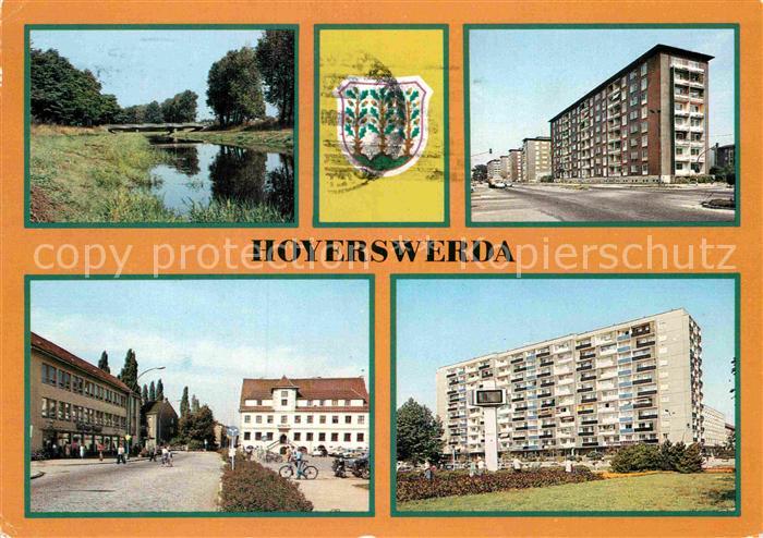 Hoyerswerda Elsterbruecke Wilhelm Pieck Strasse Rathaus Zentrum Hochhaus