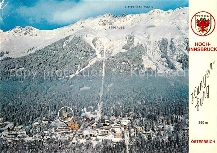 Innsbruck Hungerburg mit Theresienkirche Nordkettenbahn zur Seegrube und zum Haf
