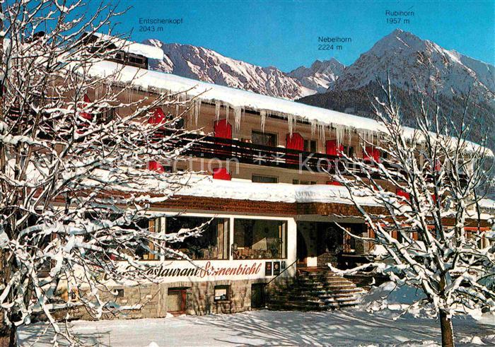 Langenwang Fischen Kur und Sporthotel Sonnenbichl im Winter Allgaeuer Alpen