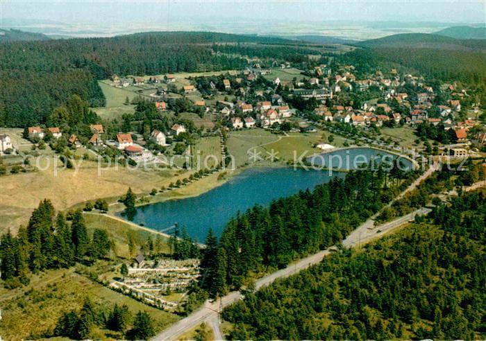 Hahnenklee-Bockswiese Harz Heilklimatischer Kurort See Fliegeraufnahme