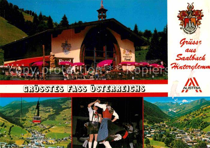 Saalbach-Hinterglemm Saalbacher Fass Gaststaette Restaurant Tanz Bergbahn Alpenp
