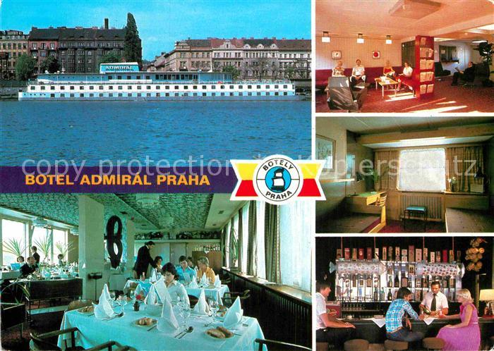 Praha Prahy Prague Botel Admiral Hotel Restaurant auf dem Schiff