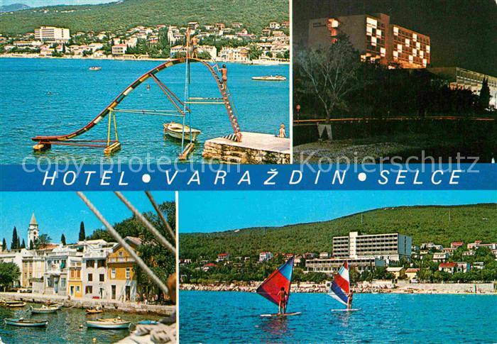 Selce Crikvenica Hotel Varazdin Badestrand Windsurfen Rutschbahn
