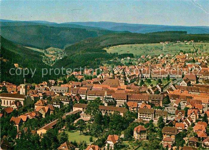FREUDENSTADT BW Hoehenluftkurort Wintersportplatz im Schwarzwald Fliegeraufnahme