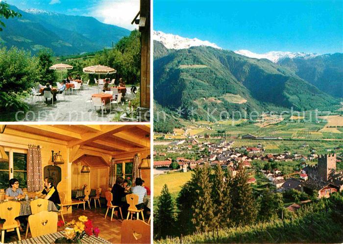 Naturns Buschenschank Jausenstation Weintalhof Landschaftspanorama Alpen
